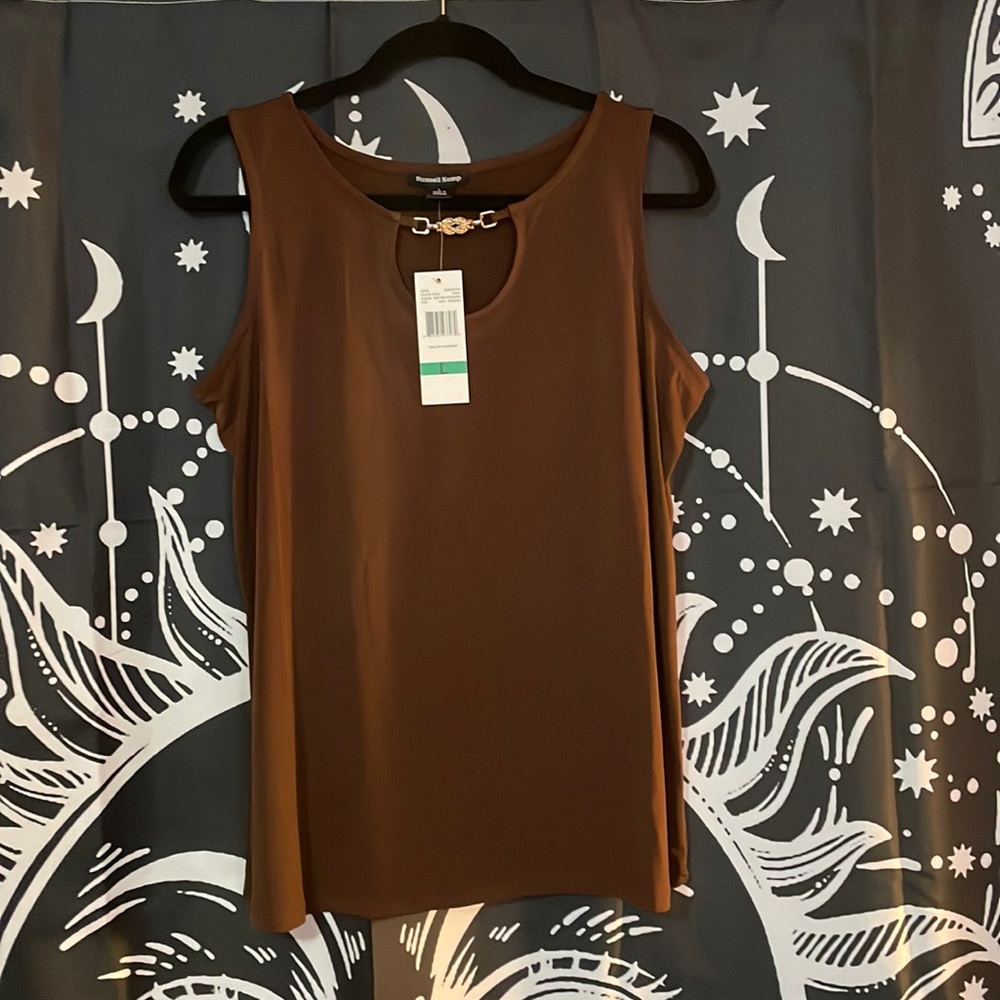 Russell Kemp brown blouse size large